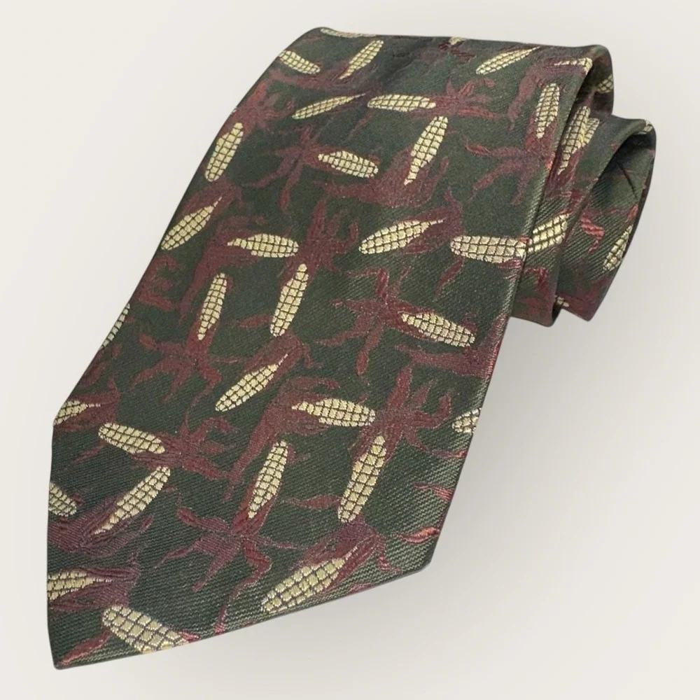 Vintage CHAPS Ralph‎ Lauren Mens Tie Harvest Corn Autumn - 58